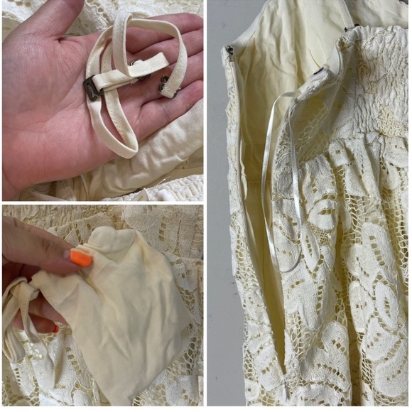 ANTHROPOLOGIE Maeve Strapless Cream Lace and Crochet Tiered Mini Dress - Picture 12 of 12